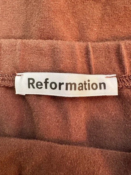 REFORMATION brown organic cotton knit two piece set, women’s size S - Picture 15 of 15